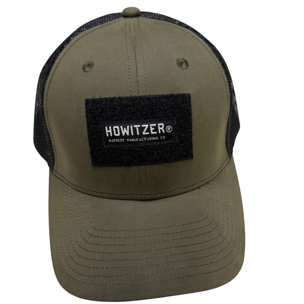 Howitzer Patriot Trucker Hat Mens Olive‎ Green Snapback Cap tactical military